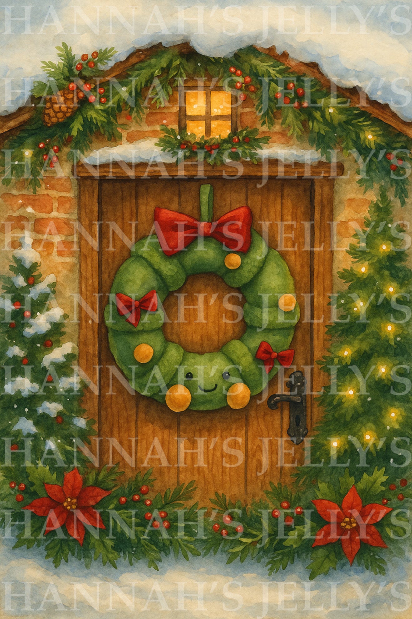 Christmas Wreath Print