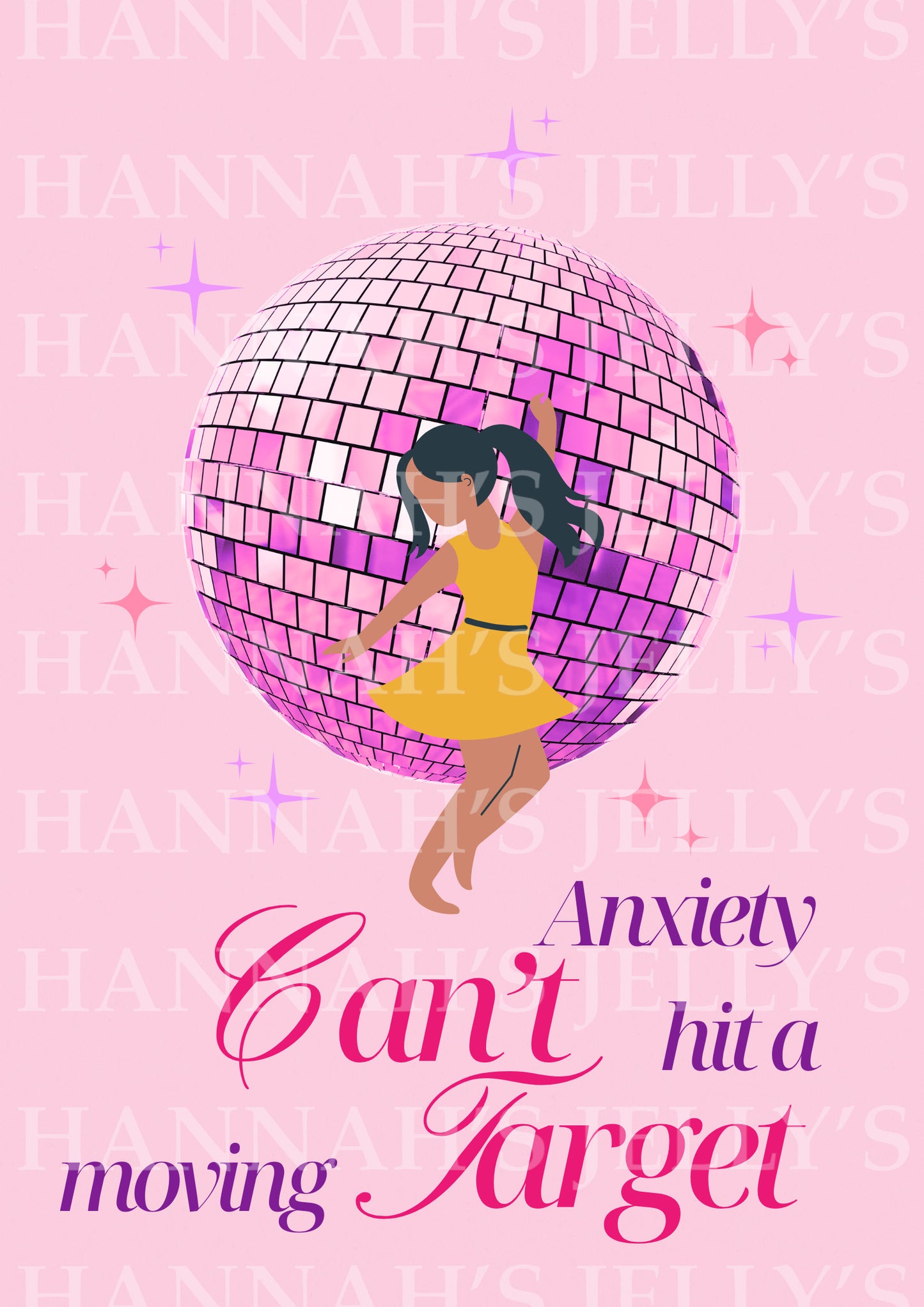 Anxiety Can't Hit A Moving Target Print