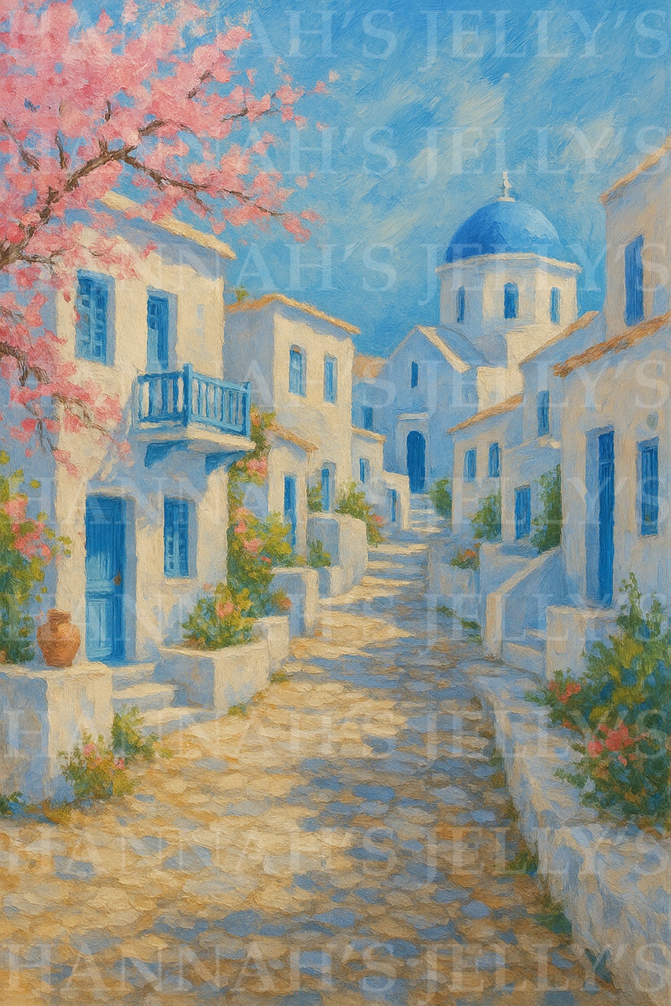 Greek Street Print
