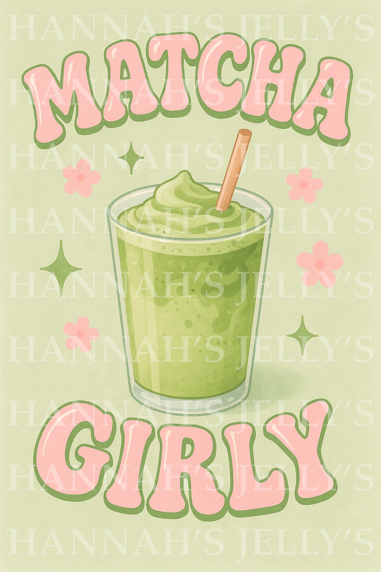 Matcha Girlie Print