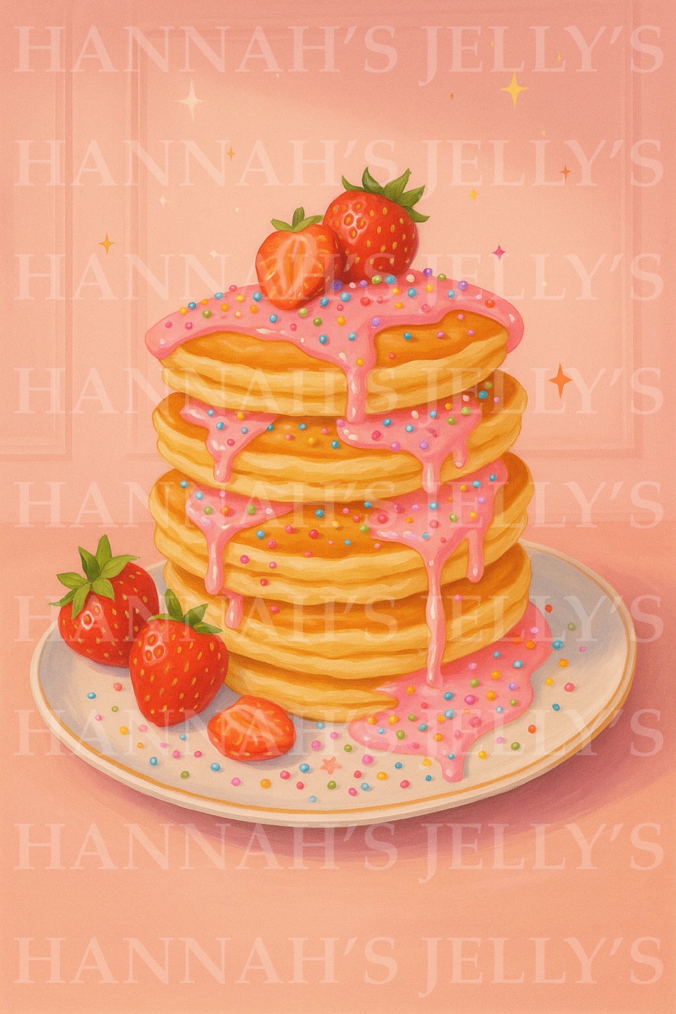 Strawberry Sprinkle Pancakes Print
