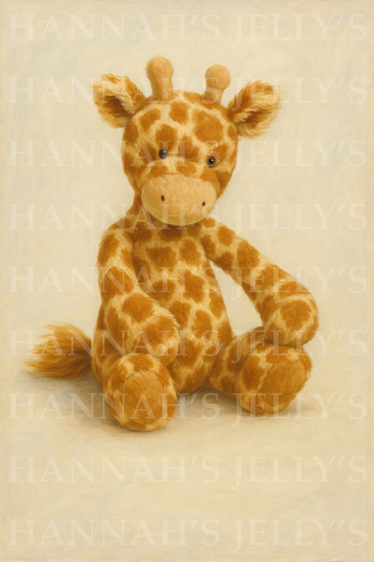Bashful Giraffe Print