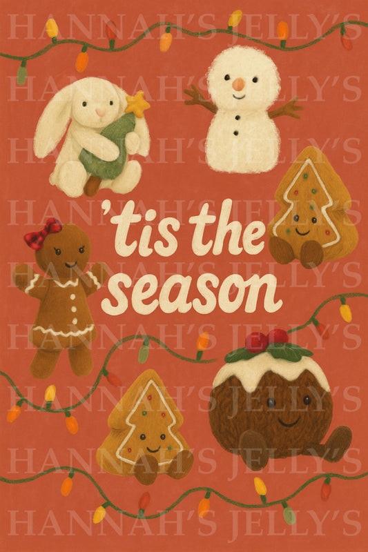 Jellycat Tis The Season Print