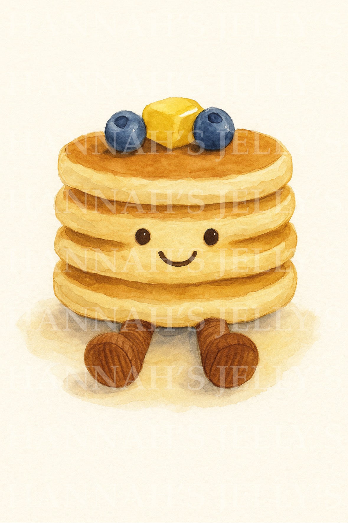 Pancake Watercolour Print