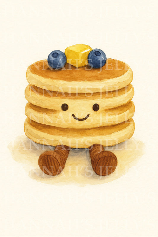 Pancake Watercolour Print
