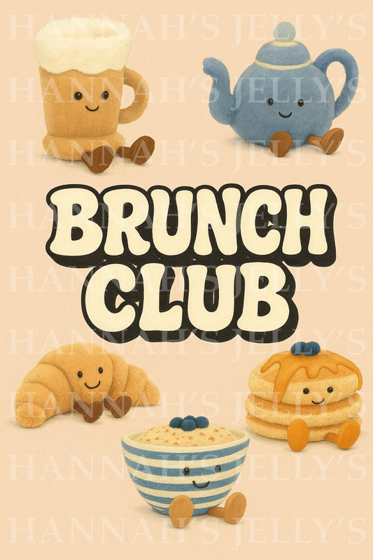 Jellycat Brunch Club Print