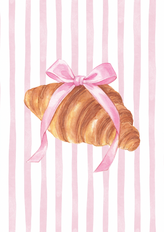 Pink Croissant Print