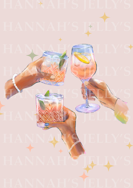 Cocktail Cheers Print