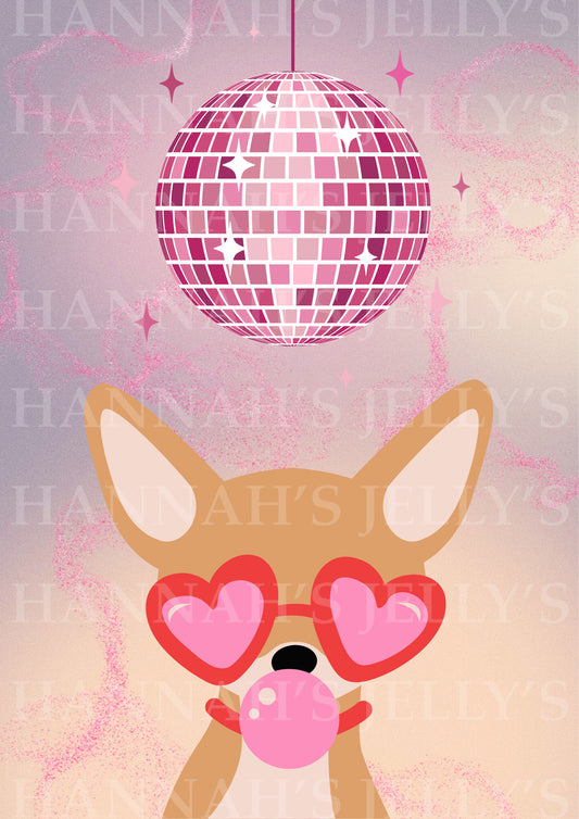 Disco Chihuahua Print