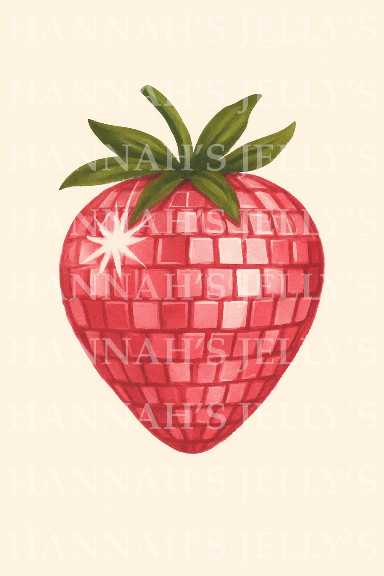 Disco Strawberry Print