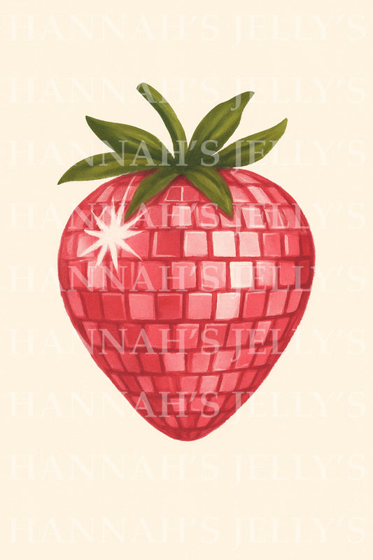 Disco Strawberry Print