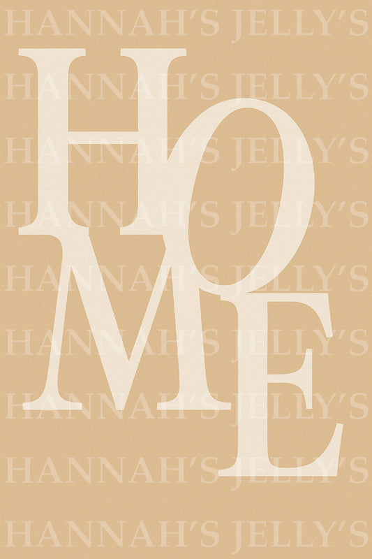 Beige Home Print