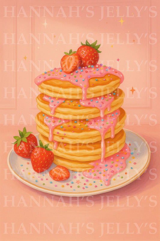 Strawberry Sprinkle Pancakes Print